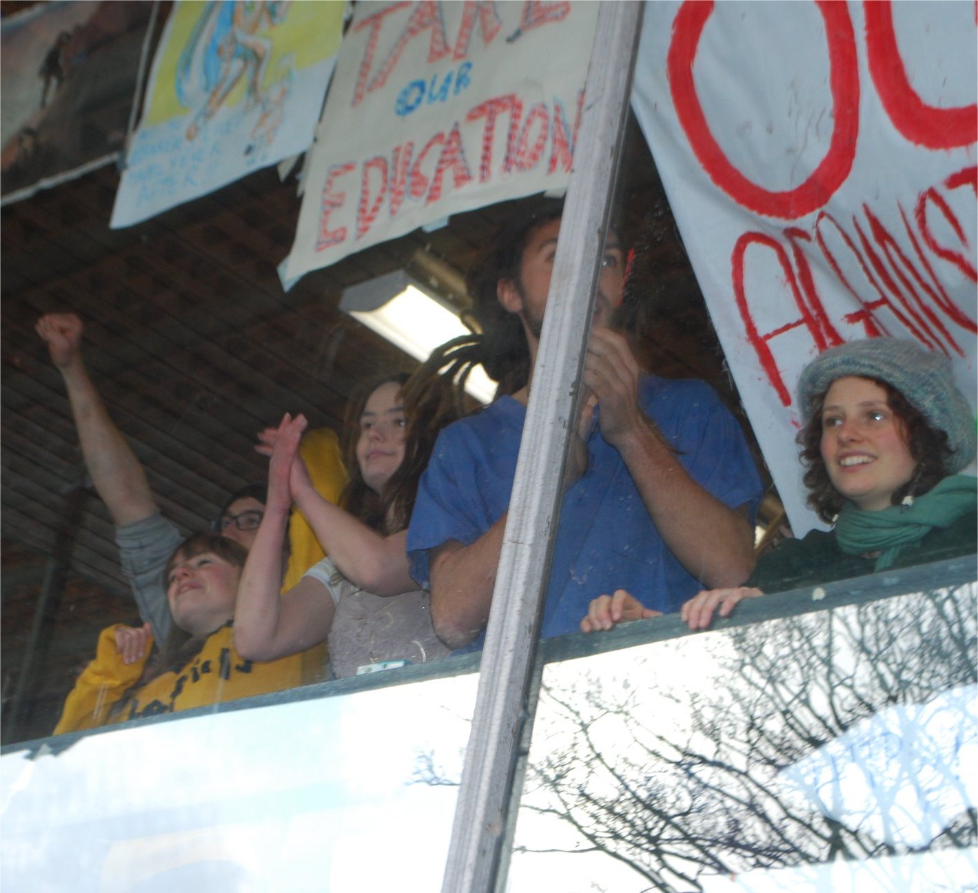 Students demonstrate at the University of 