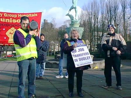 Angela Thompson addressing final rally
