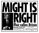 Front page of Sun Newspaper