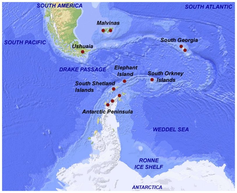 Map of Antartica
