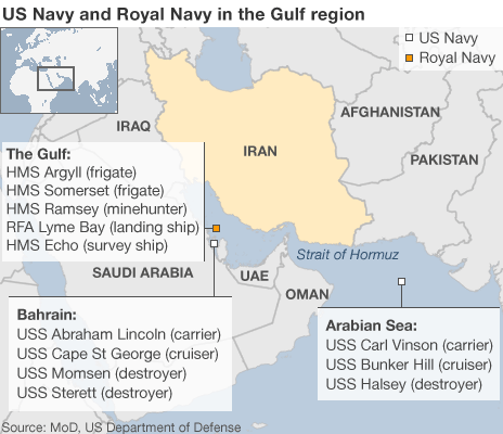 Map Iran Straights of Hormuz